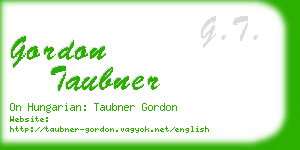 gordon taubner business card